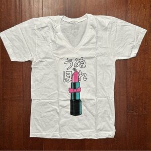 Vanity Forever Jeffree Star White Tee with Lipstick Graphic Design, Size M, NWOT